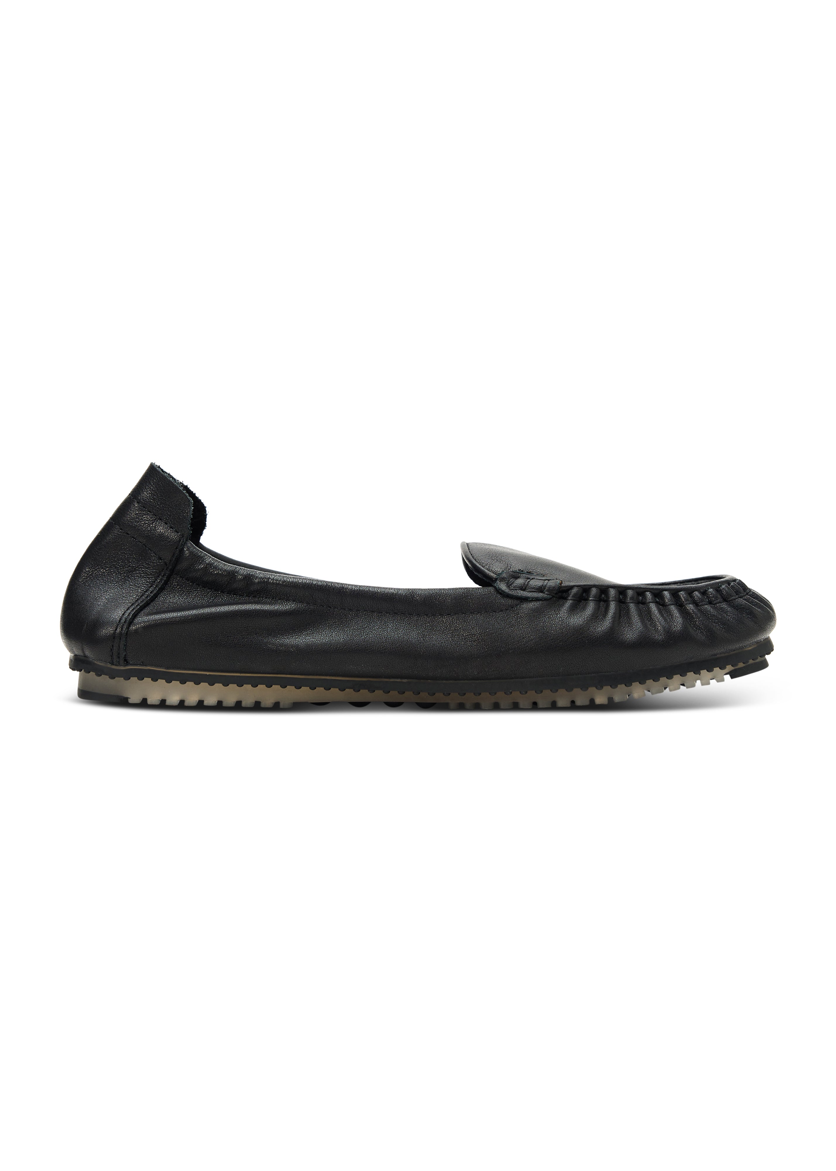 Women's Black Soft Leather Moccasins