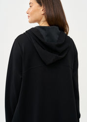 Black long sleeve hooded dress