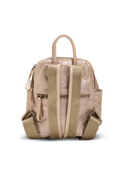 Small beige leather backpack