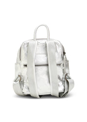 Small silver leather backpack