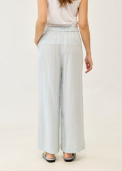 Light Blue Linen Wide Leg Pants