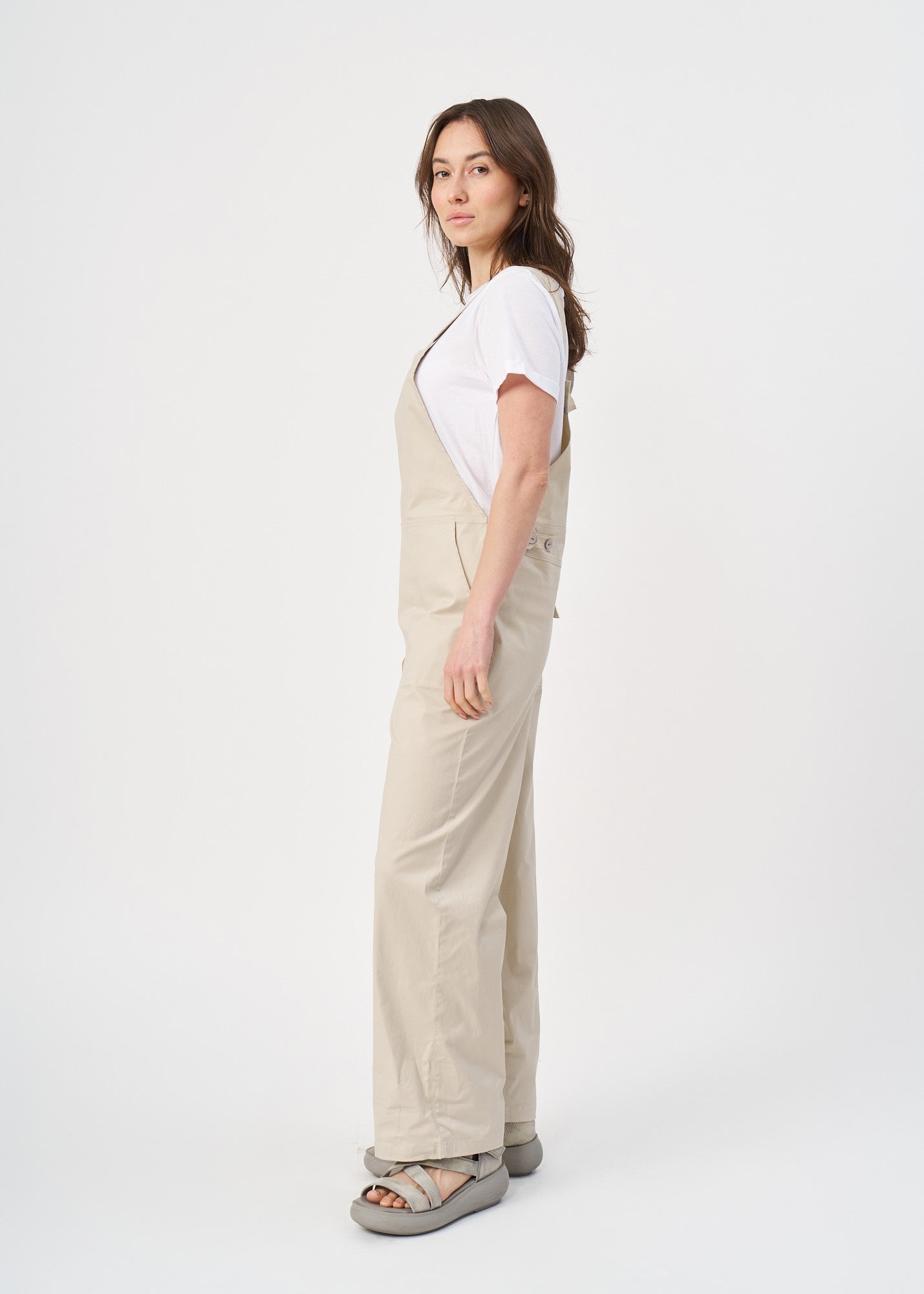 Suspender jumpsuit with Stone ribbon
