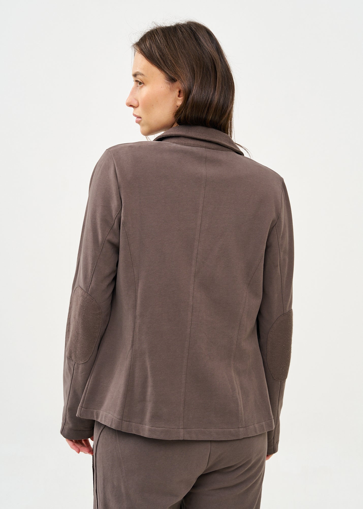 Dark gray French terry tailored jacket