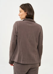 Dark gray French terry tailored jacket