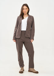 Dark gray French terry tailored jacket