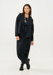 Classic skirt pants with black shine