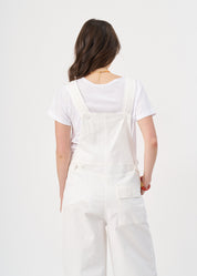 Suspender jumpsuit with white ribbon
