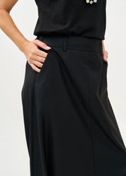 Classic skirt pants with black shine