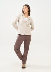 Light gray French terry tailored jacket