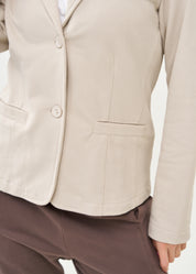 Light gray French terry tailored jacket