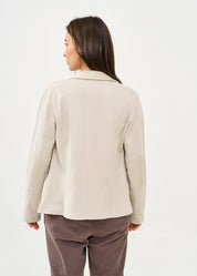 Light gray French terry tailored jacket