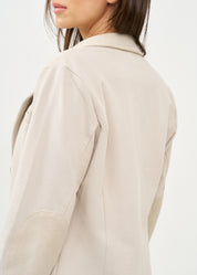 Light gray French terry tailored jacket