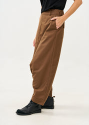 Classic skirt pants with brown shine