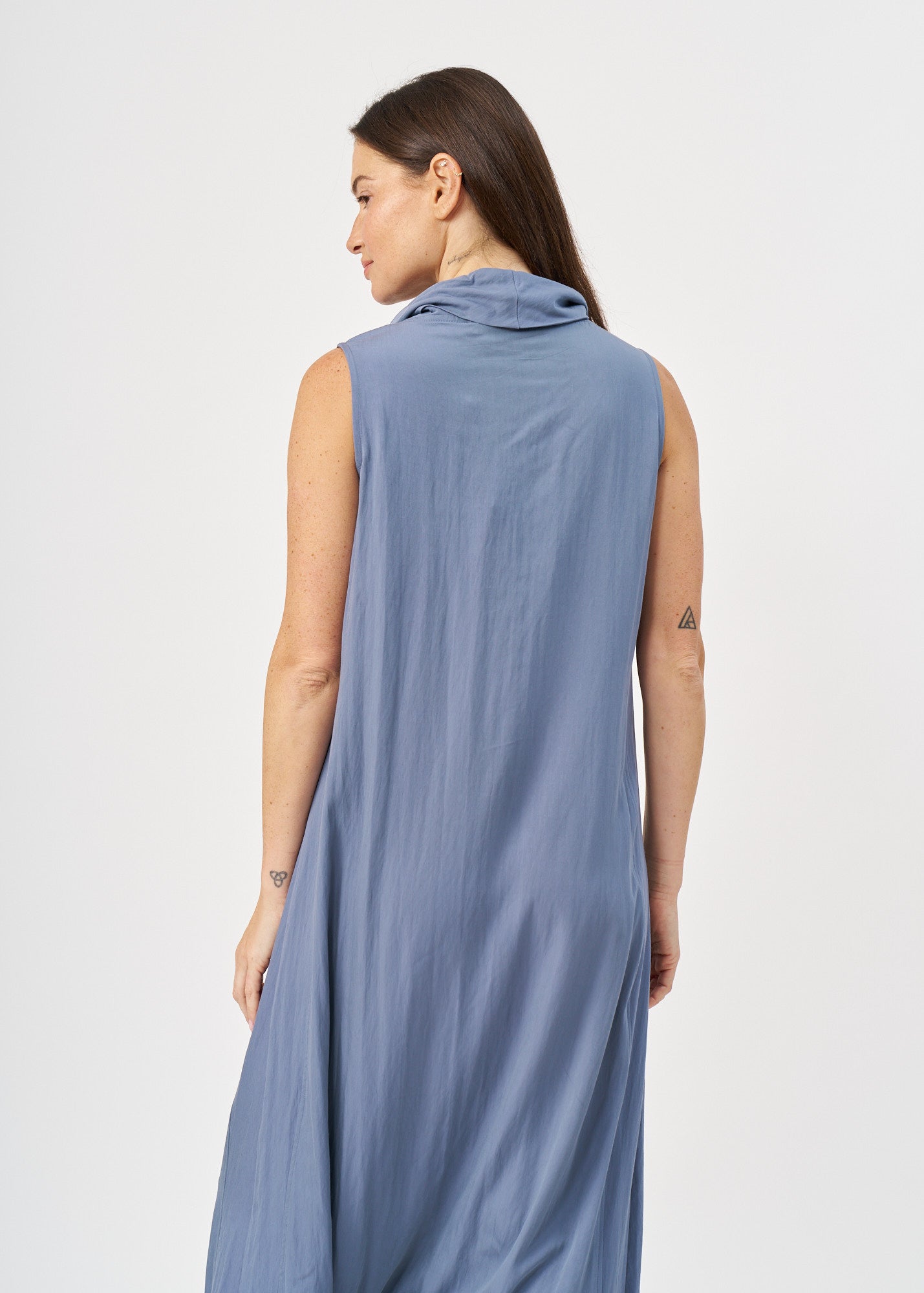 Golf overall snap-fasteners on the bottom blue wash