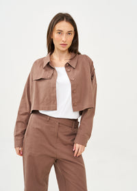 Brown long-sleeved jacket - 99