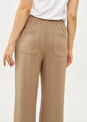 Wide pants made of soft brown fabric