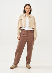 Stone long-sleeved jacket