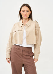 Stone long-sleeved jacket