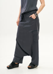 Skort with dark gray ribbon detail