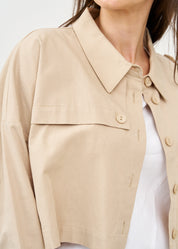 Stone long-sleeved jacket