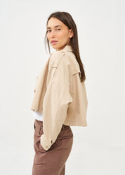 Stone long-sleeved jacket