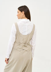 Stone buckle suspender vest