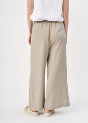 Long pants with front slit, gray