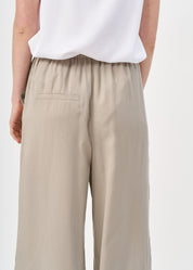 Long pants with front slit, gray