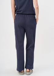 Classic straight leg blue jersey pants