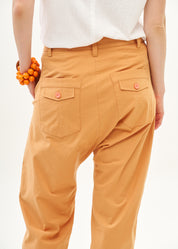 Baggy pants with orange Miya ribbon