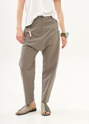Baggy pants with gray Mia ribbon