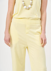 Classic straight leg trousers in yellow jersey