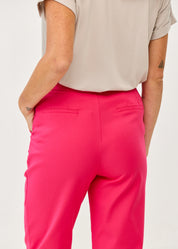 Classic fuchsia pink pants with zipper and button