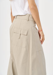 Stone Square Pocket Skirt-Like Pants