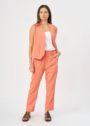 Long pants with orange ladder ribbon combination