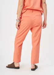 Long pants with orange ladder ribbon combination