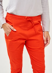 Orange knee-length pants