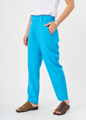 Long pants with blue ladder ribbon combination