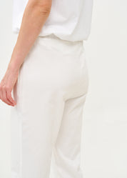 Pants seam in the middle and a white patch