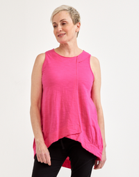Fuchsia pink sleeveless tank top - 00
