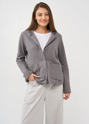 Dark gray outer stitching blazer