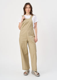 Suspender jumpsuit with brown ribbon - 00