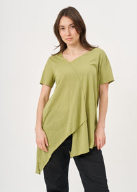 Green short-sleeved overlock shirt - 00