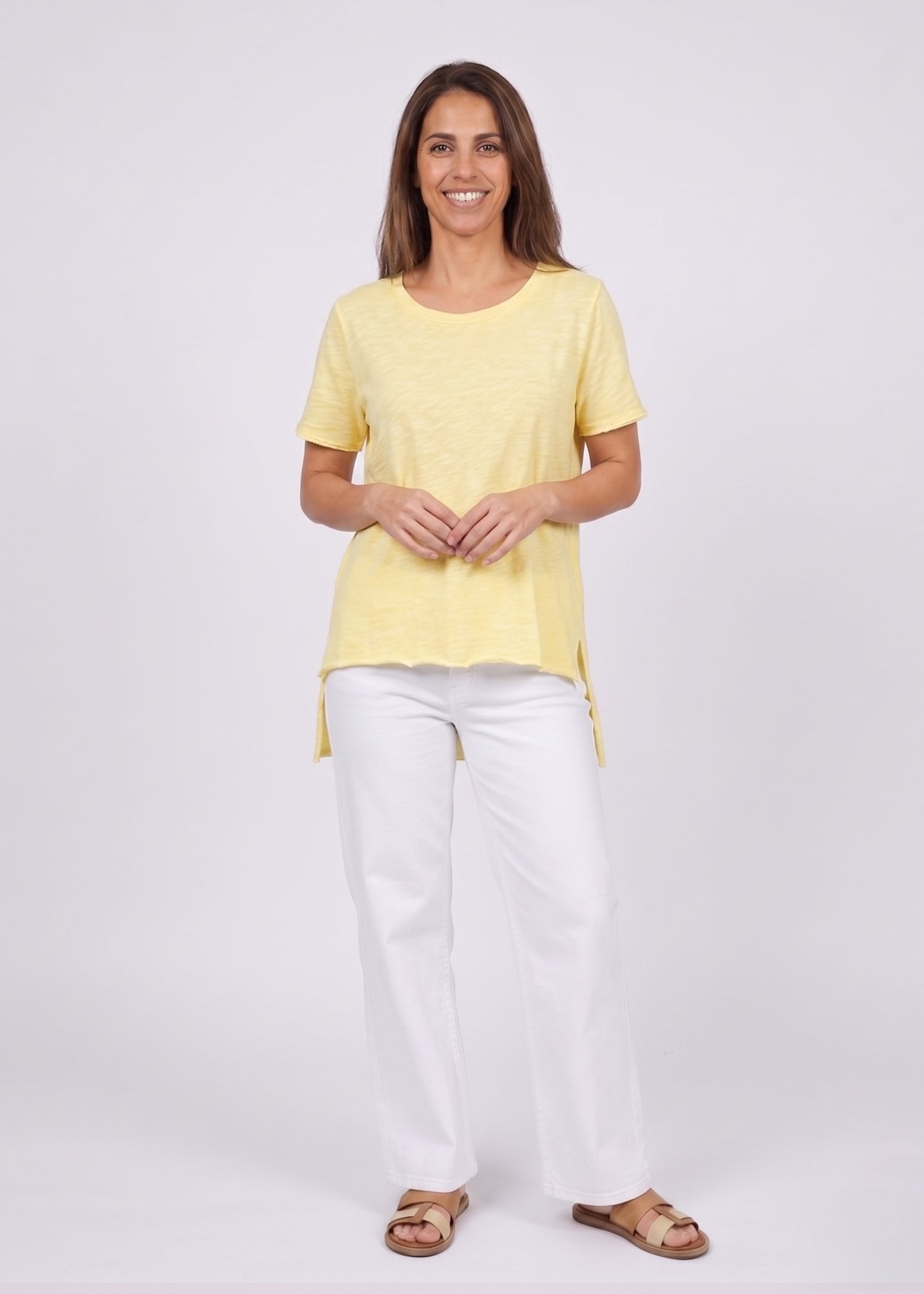 T-shirt straight finish yellow