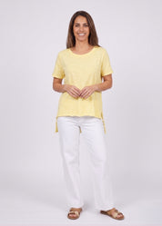 T-shirt straight finish yellow