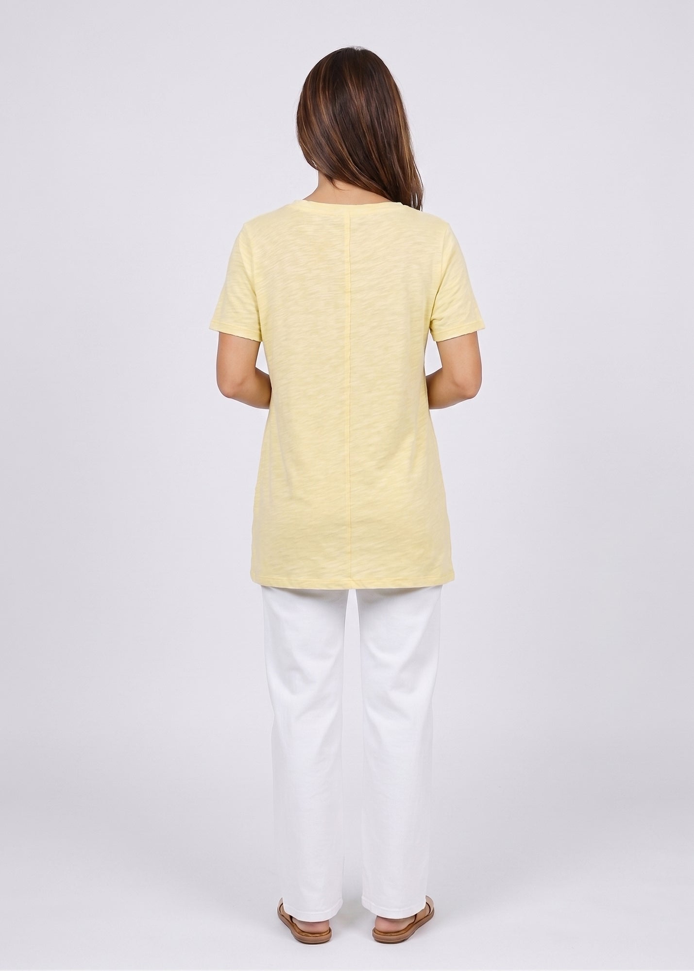 T-shirt straight finish yellow