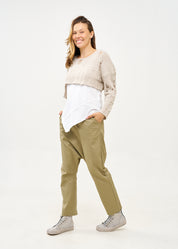 Asymmetrical extension knit with stone primaries