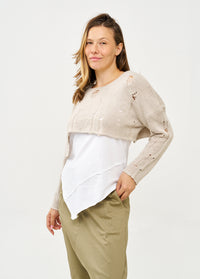 Asymmetrical extension knit with stone primaries - 99