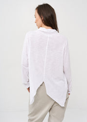 Slim golf shirt with white flared sleeves
