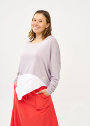 Light gray thin long sleeve shirt 